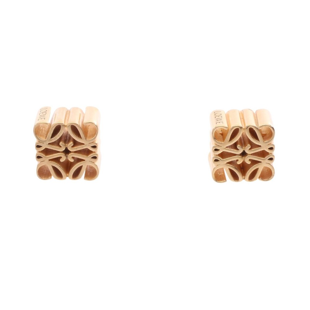 Loewe Pierced Earrings Gold Plated New #361713L34B